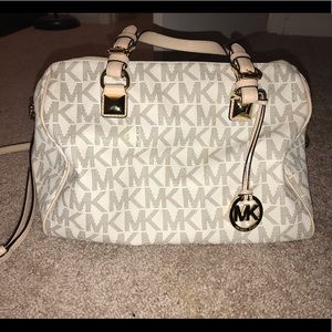 Authentic white Michael Kors bag